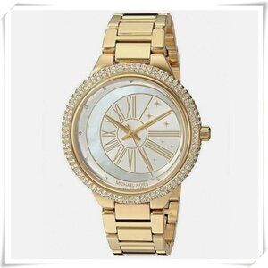 Michael Kors Gold Selestial Motif Taryn MK6650 Crystal-Embellished Watch EUC